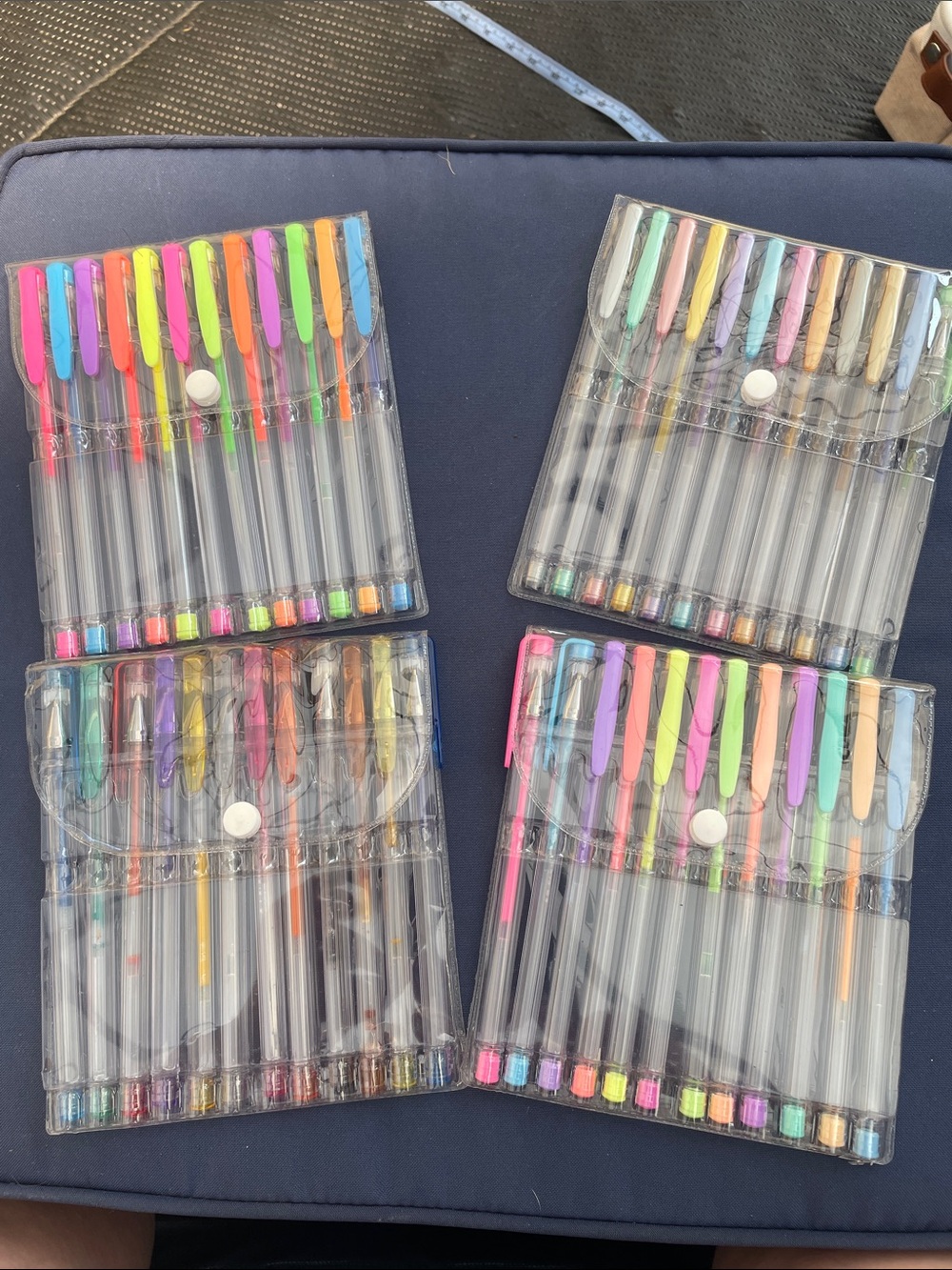Assorted Pastel Gel Pen Set - Multicolor - 4 packs- some used
